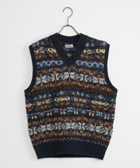 【COOHEM〈men's〉】FAIR ISLE KNIT V/T_241003004357