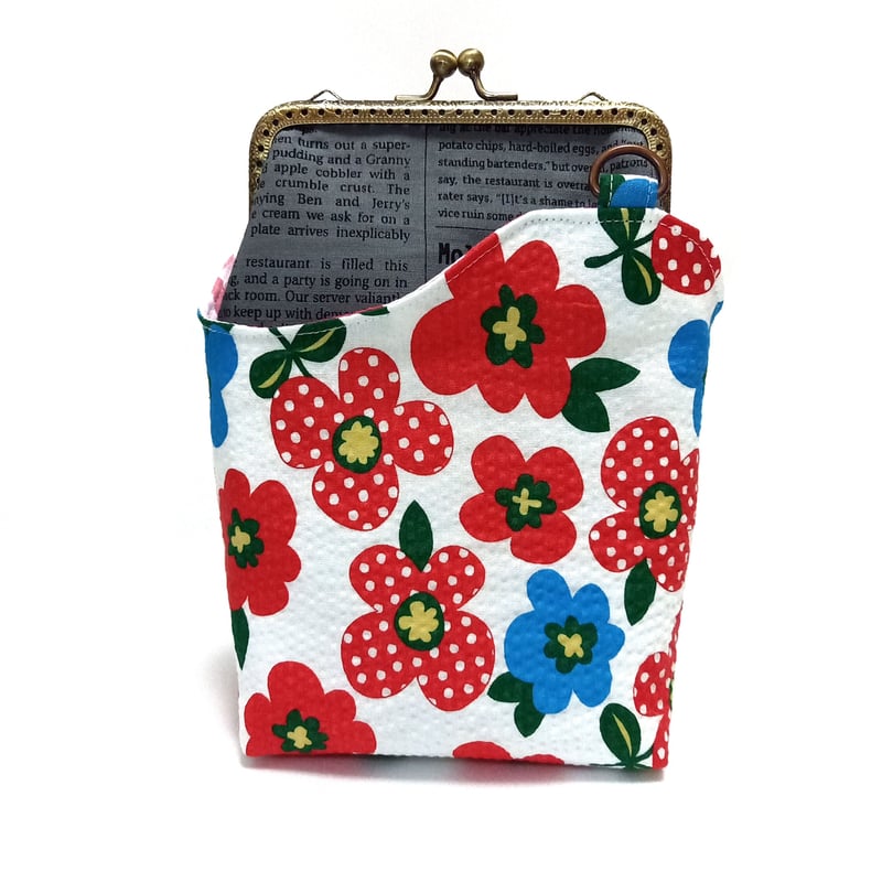 ⚮ミナペルホネン swing camellia サコッシュ風 がま口ポーチ ミナペルホネンハンドメイド サコッシュ風がま口ショルダー