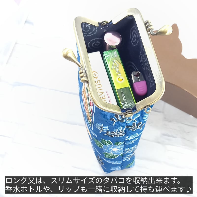 和Cool☆花札 猪鹿蝶 がま口 シガレットケース（ロング） | むにがま