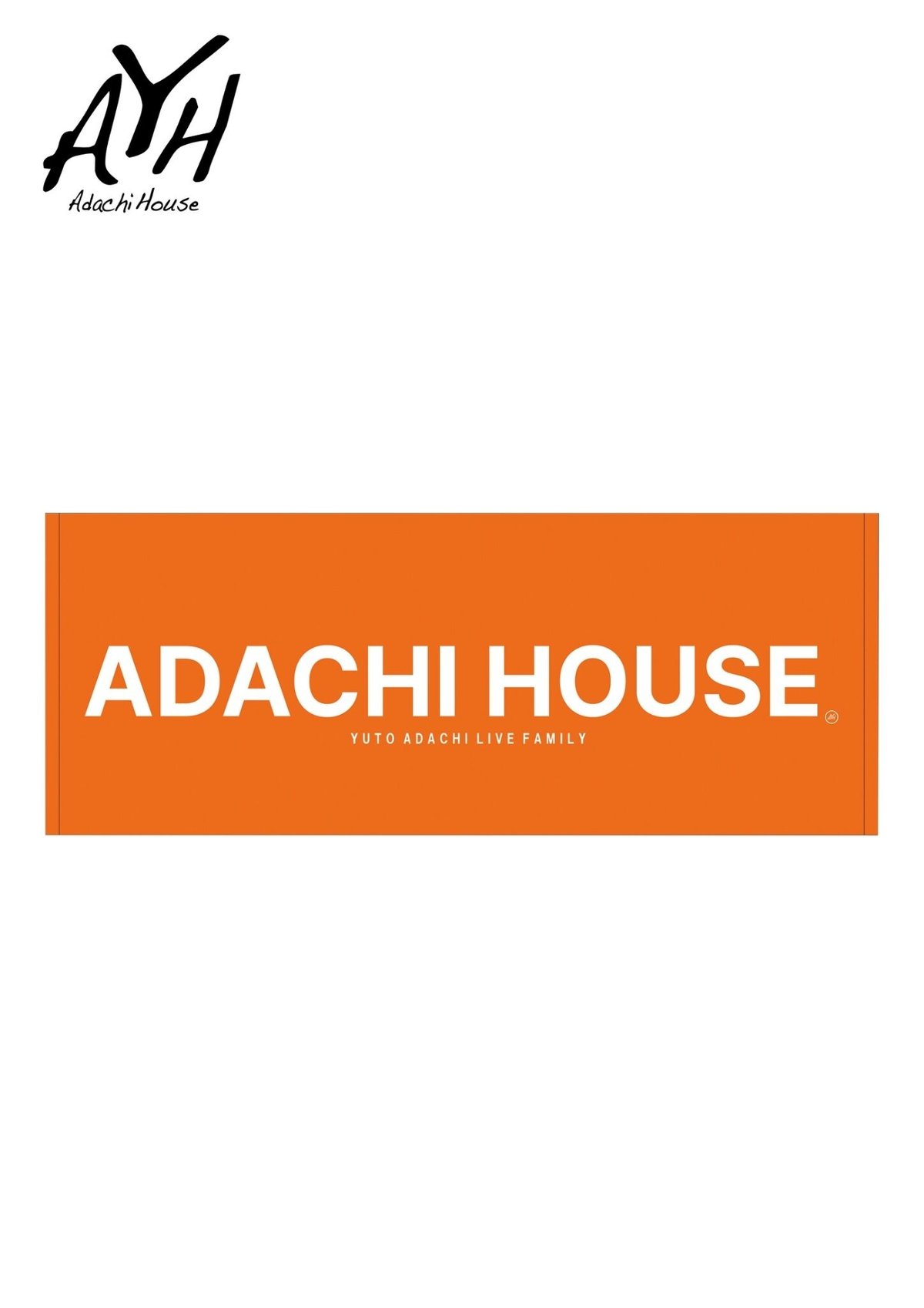 安達勇人 バースデープレミアム Tシャツ、タオル、コースターセット ADACHI HOUSE LIVEタオル(オレンジ) | ADACHI HOUSE OFFI