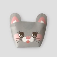 アニマルマチプチパック（シルバー猫柄・小・3枚セット、送料込）
