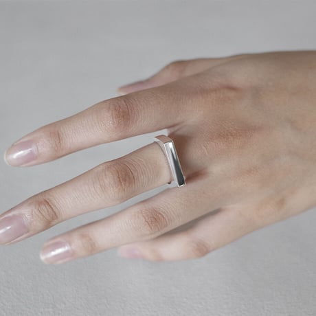 印台リングSIGNET-M｜3.6mm幅｜シルバー925｜ 【Laugh＆Yoke】｜Artisan Works