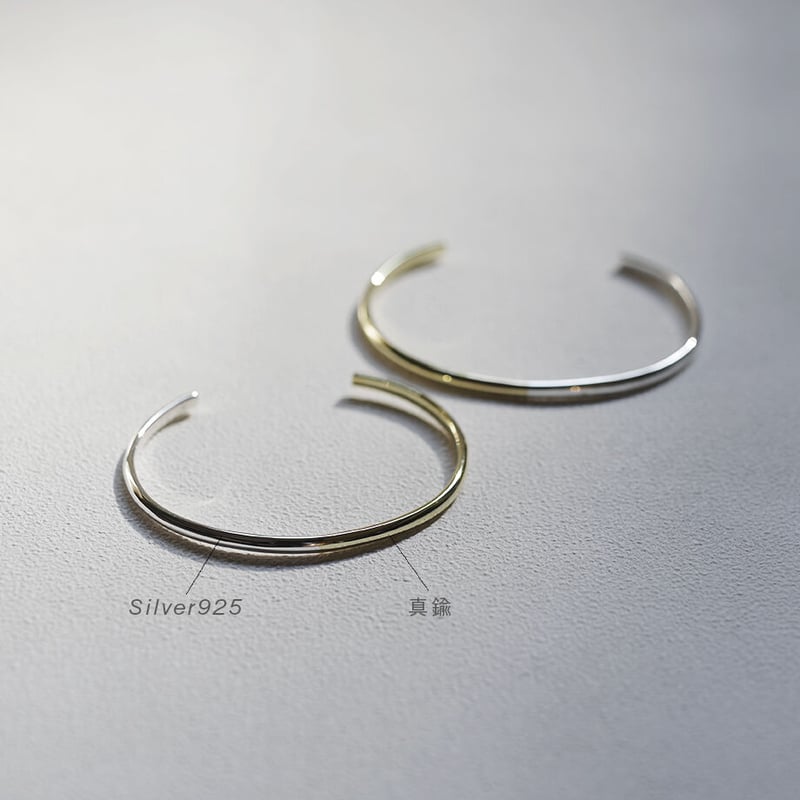 はなまる　真鍮　バングル&ネックレス&ブレスレット brass bangle 2.5mm / 真鍮バングル 2.5mm - FUURA handmade studio