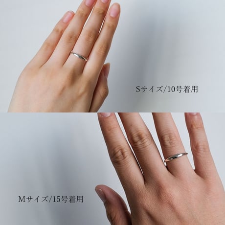 サイン・ラウンド ペアリング2本セット【無料内側刻印＆選べる宝石】｜幅2.8mm/3.2mm｜シルバー925｜Atelier CraM