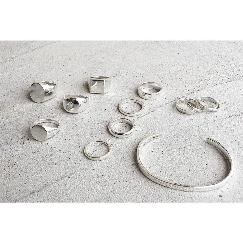 SQUARE CLASS RING(スクエア 打刻なし)｜トップサイズ13mm｜シルバー925