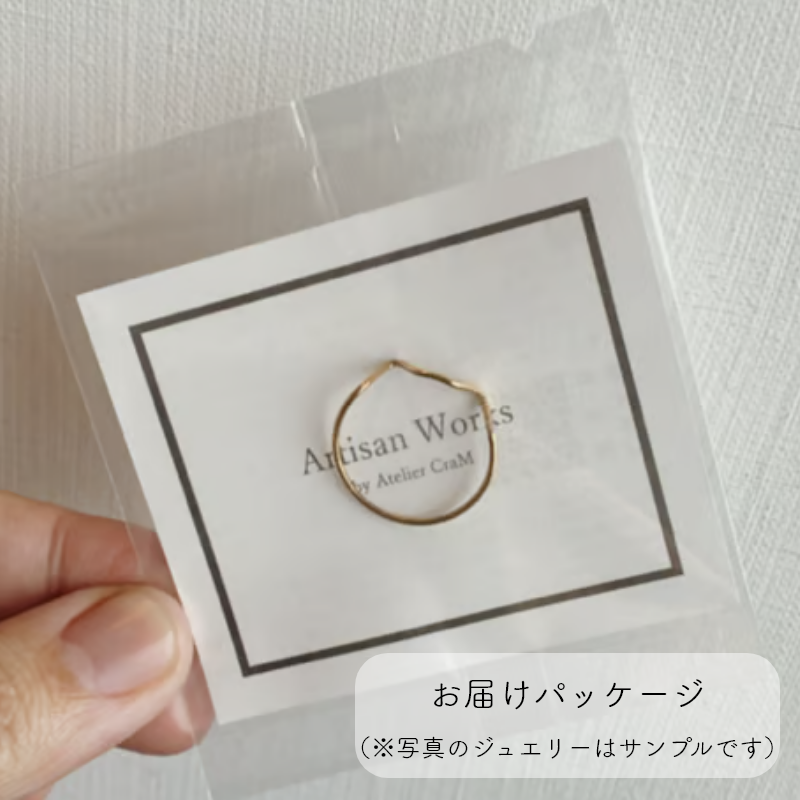 ミーさんK24 純金平打ちマットリング 4.8g刻印あり ハンドメイド 平打ちリング（マット鎚目）｜K14GF （ゴールドフィルド）｜[10min