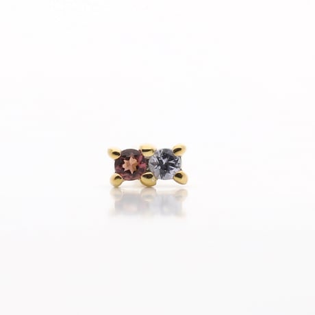大切な絆を誕生石で紡ぐピアス【2石-選べる誕生石】｜K18YG｜Family Pierce Di（ファミリーピアス・デイ）｜Artisan Works