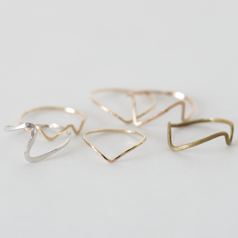 華奢な指輪なみなみグラデRING｜K14GF（ゴールドフィルド）｜ [10min