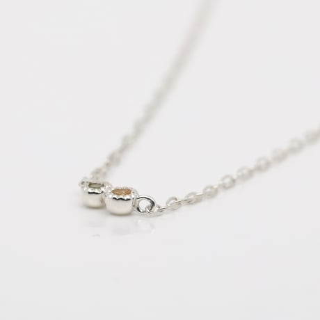 大切な人の宝石を紡ぐネックレス【選べる誕生石-2石-】｜シルバー925｜Family Necklace（ファミリーネックレス）｜Artisan Works