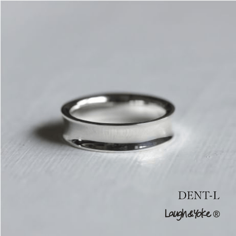 逆甲丸リングDENT-L｜4.9mm幅｜シルバー925｜ 【Laugh＆Yoke】｜Artisan Works