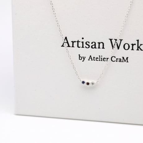 大切な人の宝石を紡ぐネックレス【選べる誕生石-3石-】｜プラチナ950｜Family Necklace（ファミリーネックレス）｜Artisan Works