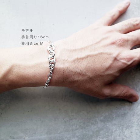 グラデーションチェーンブレスレット｜Silver925｜ONE OFF