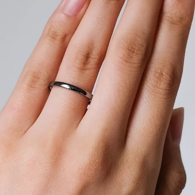 新品同様美品✨️タンタル　指輪16号✨️アレルギーの方に安心　フルオーダーメイド タンタルの指輪｜甲丸リング【2本セット】金属アレルギー対応