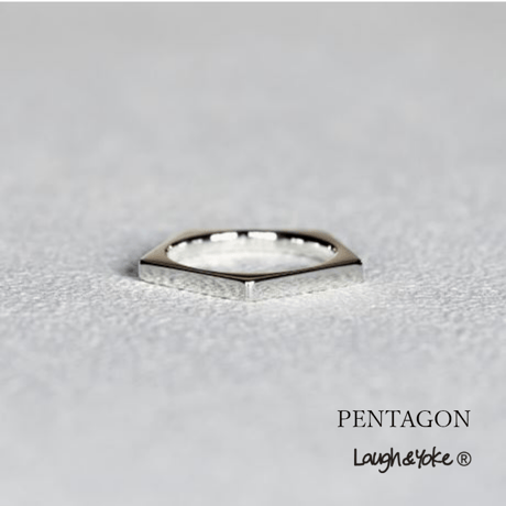 五角形リングPENTAGON｜2.1mm幅｜シルバー925｜ 【Laugh＆Yoke】｜Artisan Works