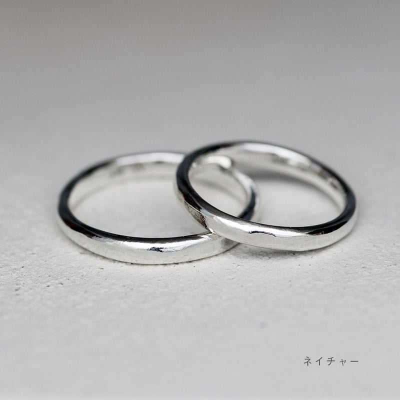 ネイチャー ペアリング2本セット【無料内側刻印＆選べる宝石】｜2.6mm