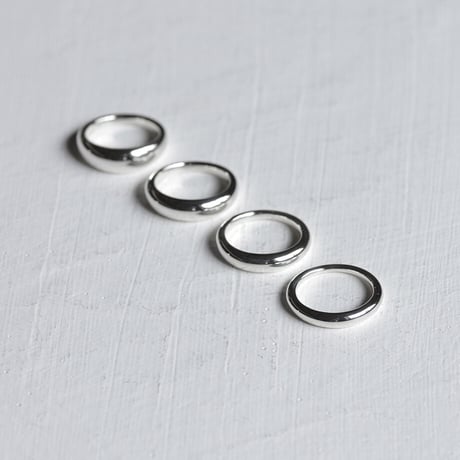 甲丸リングOval-S｜3.2mm｜シルバー925｜ 【Laugh＆Yoke】｜Artisan Works