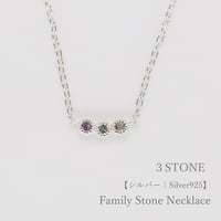 大切な人の宝石を紡ぐネックレス【選べる誕生石-3石-】｜シルバー925｜Family Necklace（ファミリーネックレス）｜Artisan Works