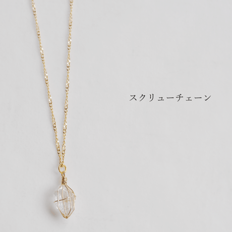 アニバーサリーネックレス【4月：ハーキマーダイヤモンド】｜ K14GF｜ [10min Accessory]