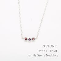 大切な人の宝石を紡ぐネックレス【選べる誕生石-3石-】｜プラチナ950｜Family Necklace（ファミリーネックレス）｜Artisan Works