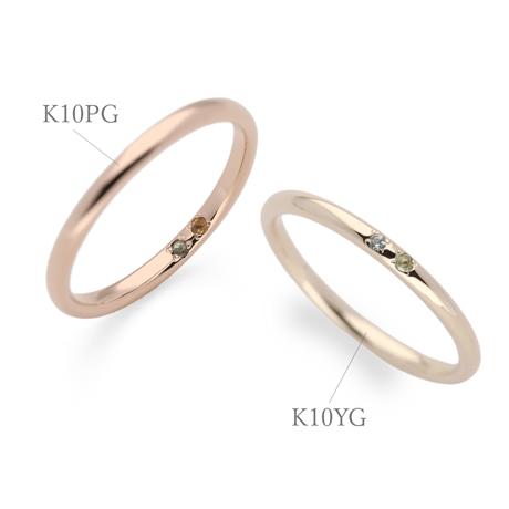 ファミリーリング（Bague Eclat-バーグ エクラ）|大切な絆を誕生石で紡ぐ指輪【2石-選べる誕生石】｜2mm幅｜K10YG/K10PG【選べる素材】