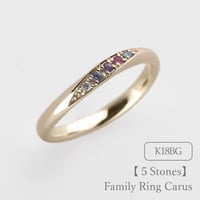 ファミリーリング（Carus-カルス）｜〈想いを飾る外石タイプ〉選べる誕生石5石｜K18BG｜Artisan Works