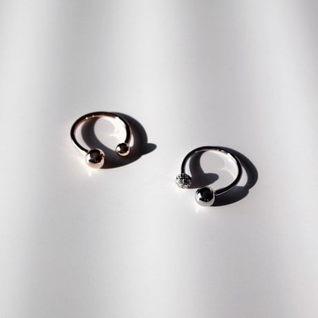 Double Ball Ring 【フリーサイズ】 ｜K10イエローゴールド｜[Artisan Works]