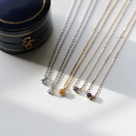 Birthday Stone Necklace 誕生石ネックレス【4月】｜[Artisan Works]