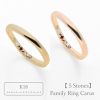 ファミリーリング（Carus Intus-カルス・インタス）｜〈想いを包む内石タイプ〉選べる誕生石5石｜K18YG/K18PG【選べる素材】｜Artisan Works