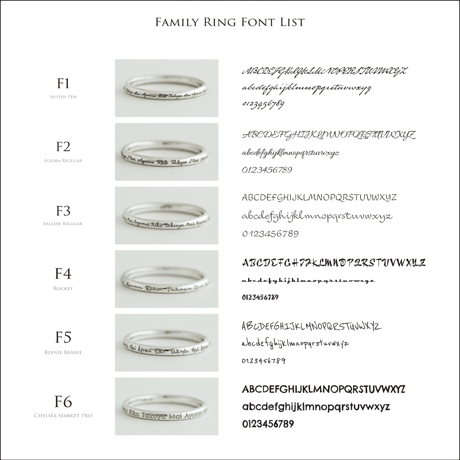ファミリーリング（Bague Lettre-バーグ レトル）|大切な絆を文字で紡ぐ指輪【文字をリング一周に刻印-選べるフォント】｜2mm幅｜K10YG/K10PG【選べる素材】