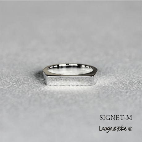 印台リングSIGNET-M｜3.6mm幅｜シルバー925｜ 【Laugh＆Yoke】｜Artisan Works