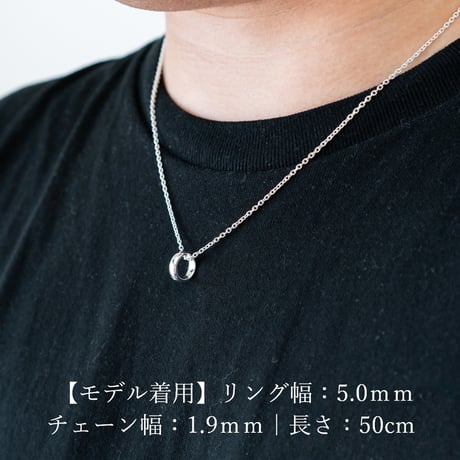 大切な絆を文字で紡ぐネックレス【リング一周に文字刻印】｜チェーン幅1.1mm｜シルバー925｜Family Necklace Ronde Lettre(ファミリーネックレス ロンド レトル)
