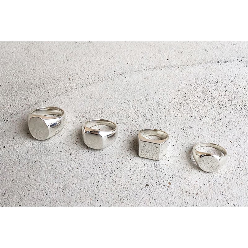 SQUARE CLASS RING(スクエア 打刻なし)｜トップサイズ13mm