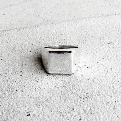 SQUARE CLASS RING(スクエア 打刻なし)｜トップサイズ13mm｜シルバー925｜INITIAL by Artisan Works