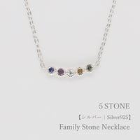 大切な人の宝石を紡ぐネックレス【選べる誕生石-5石-】｜シルバー925｜Family Necklace（ファミリーネックレス）｜Artisan Works