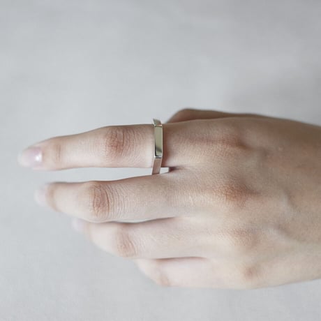 六角形リングHEXAGON｜2.9mm幅｜シルバー925｜ 【Laugh＆Yoke】｜Artisan Works