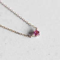 Birthday Stone Necklace 誕生石ネックレス【1.2.3.6.8.10.11.12月】｜K18ピンクゴールド｜[Artisan Works]