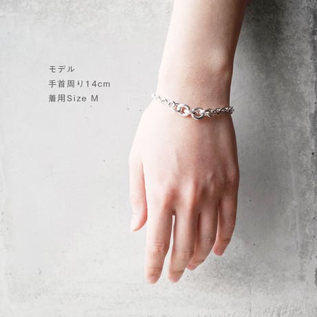 グラデーションチェーンブレスレット｜Silver925｜ONE OFF
