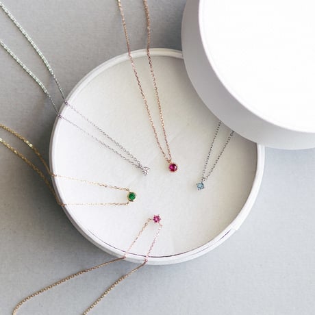 Birthday Stone Necklace 誕生石ネックレス【4月】｜[Artisan Works]