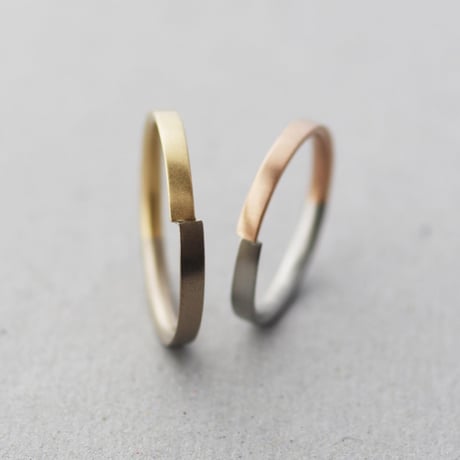 マリッジリング・結婚指輪【2本セット/Nodus（ノードス）】｜ プラチナ×K18PG,K18BG×K18YG / Combination｜[Artisan Works]