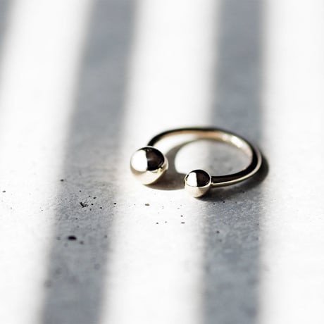 Double Ball Ring 【フリーサイズ】 ｜K10イエローゴールド｜[Artisan Works]