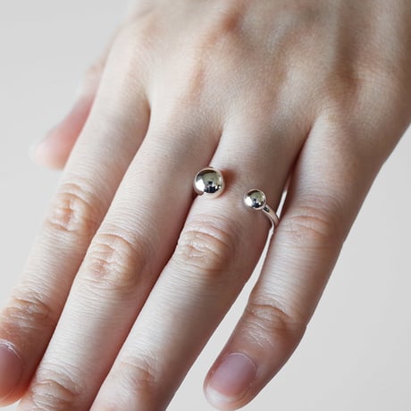 Double Ball Ring 【フリーサイズ 】｜Silver925｜[Artisan Works]