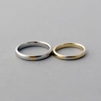 マリッジリング・結婚指輪【2本セット/Momenti（モメンティ）】｜プラチナ×K18YG / Combination｜[Artisan Works]
