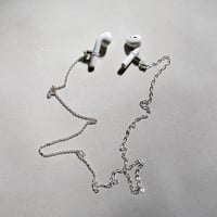 3Way メガネチェーン＆マスクチェーン ワイヤレスイヤホンストラップ 【ハーフ＆ハーフ・アズキ＆デザイン】｜Silver925｜ONE OFF
