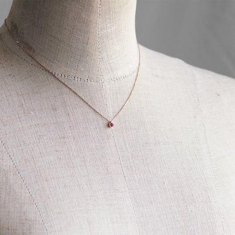 Birthday Stone Necklace 誕生石ネックレス【5.7.9月】｜K18ピンクゴールド｜[Artisan Works]