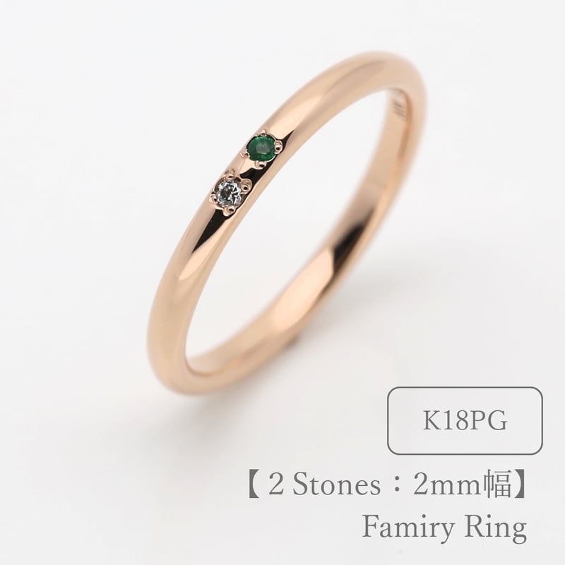 大切な人の宝石を紡ぐ【2石】-Family Ring(ファミリーリング 大切な人の宝石を紡ぐ【2石】-Family Ring(ファミリーリング