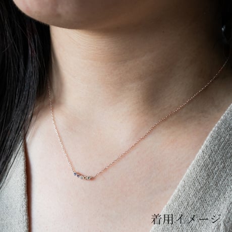 大切な人の宝石を紡ぐネックレス【選べる誕生石-5石-】｜K10イエローゴールドorピンクゴールド【選べる素材】｜Family Necklace（ファミリーネックレス）｜Artisan Works