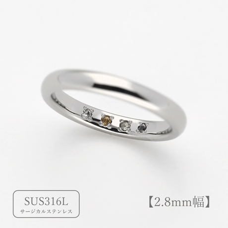 ファミリーリング（Bague Eclat-バーグ エクラ）|大切な絆を誕生石で紡ぐ指輪【4石-選べる誕生石】｜【21号以上サイズ・選べる幅】｜サージカルステンレス （金アレ対応素材）