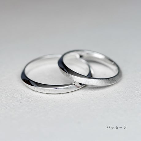 パッセージ ペアリング2本セット【無料内側刻印＆選べる宝石】｜2.7mm幅｜シルバー925｜Atelier CraM