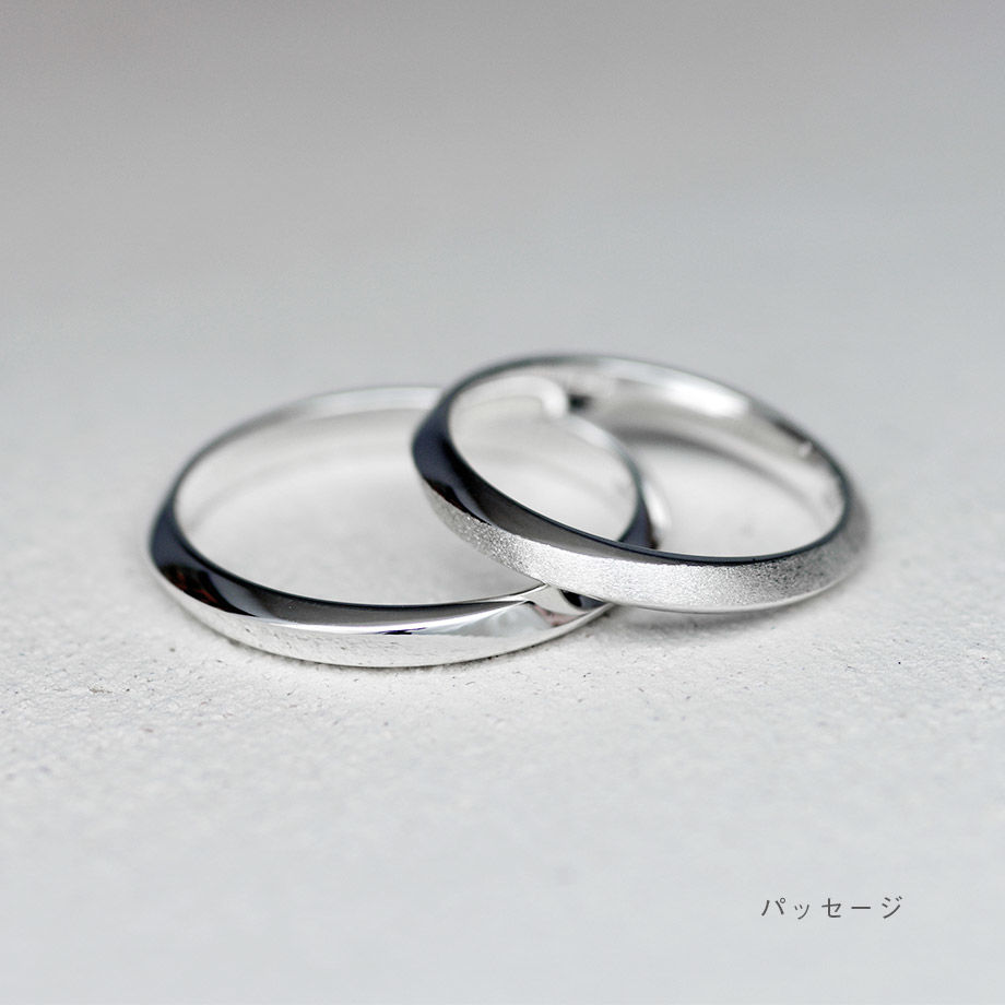 メッセージ刻印 シルバー925 誕生石が選べる ペアリング ２個セット パッセージ ペアリング2本セット【無料内側刻印＆選べる宝石