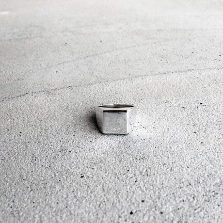 SQUARE CLASS RING(スクエア 打刻なし)｜トップサイズ13mm｜シルバー925｜INITIAL by Artisan Works